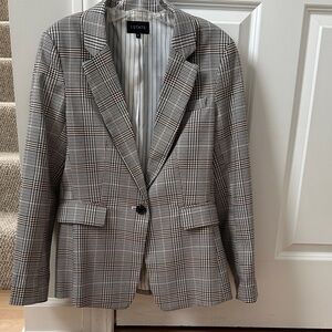 1.STATE Checkered fitted Blazer in Black, cream and brown from Nordstrom